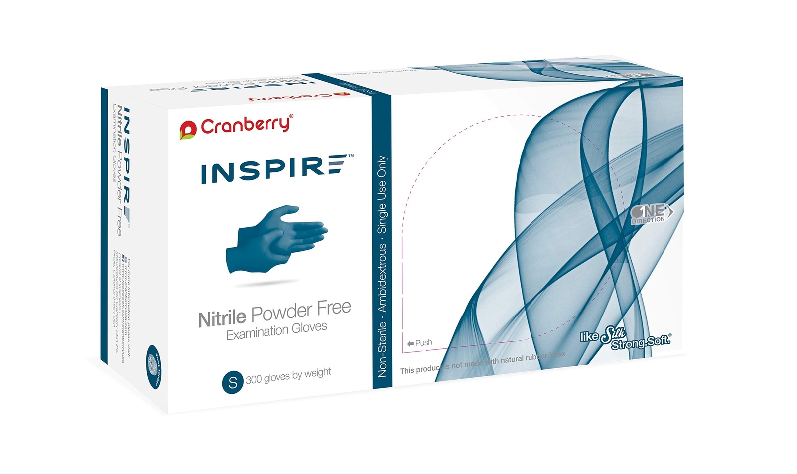 Cranberry USA CR3386case Inspire Nitrile Powder Free Exam Gloves, 2.0 mil, Ae…
