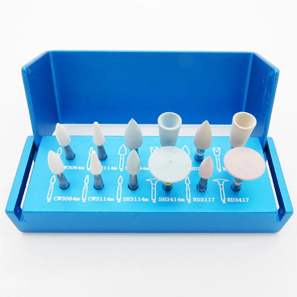 Dental Porcelain Zirconia Composite Polishing Kit RA for Low Speed Contra Angle