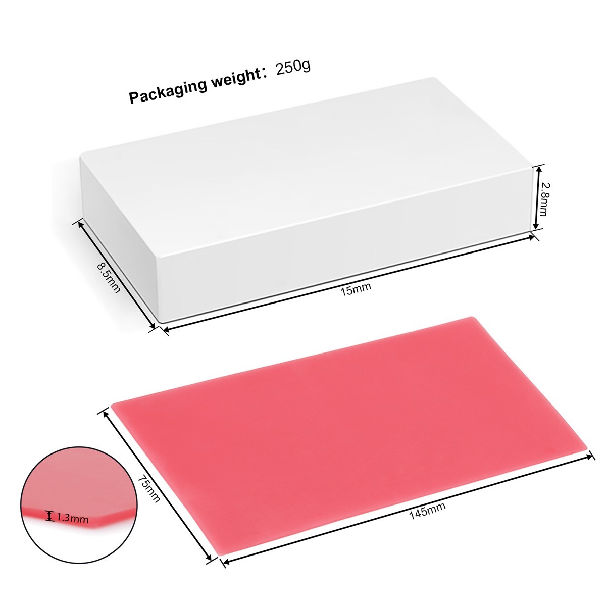 18 hojas dental Cera de placa de base Roja Utilidad de cera de modelado 1.3 mm