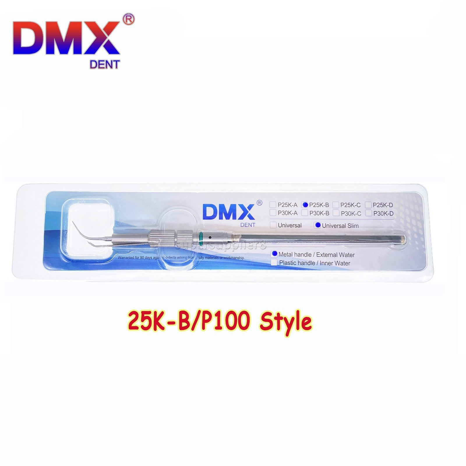 P-100 Style Cavitron Dental Insert Tip Ultrasonic 25K/30K Slim Series Tip insert