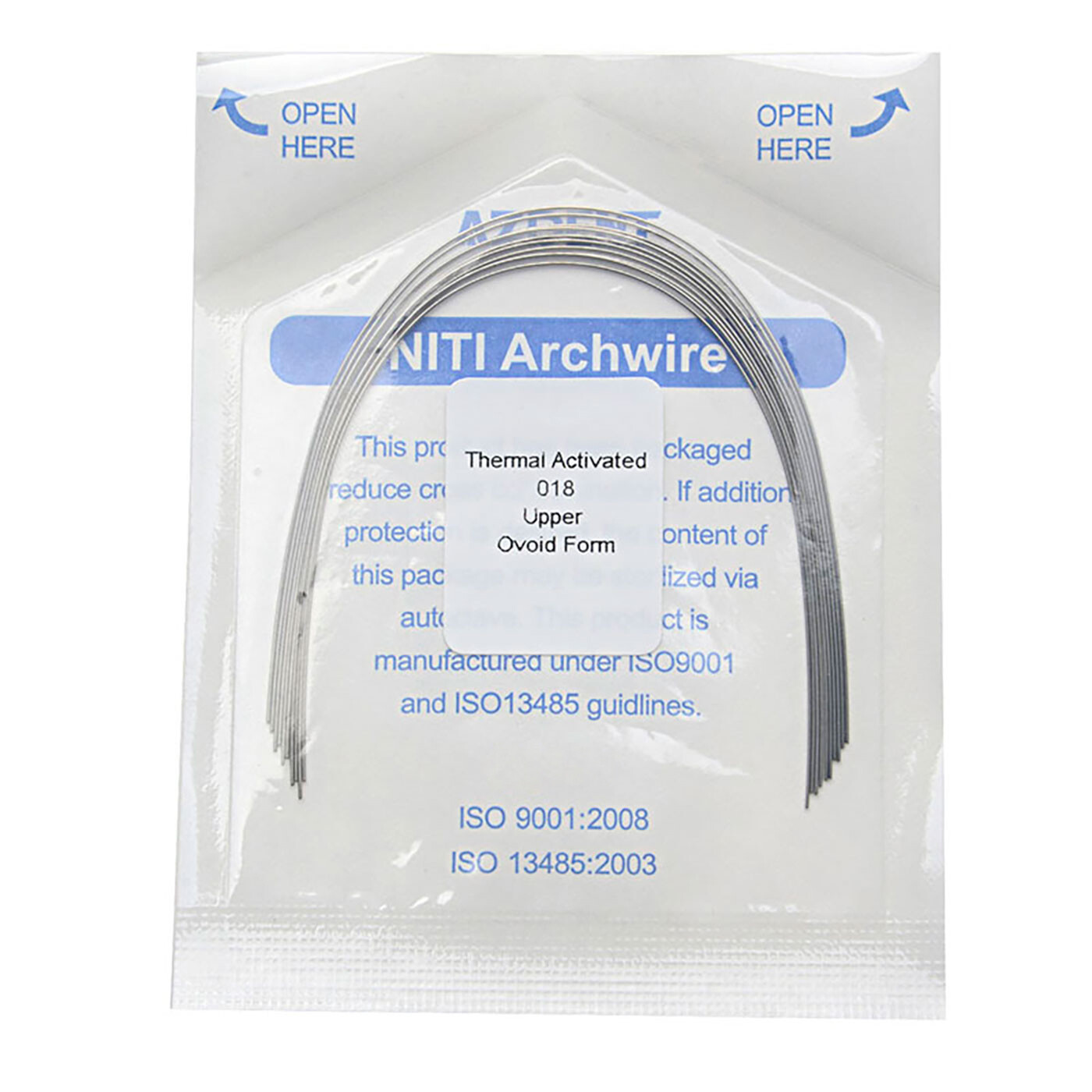 Dental Ortodoncia Niti Térmica activada Arco redondo Alambre Forma natural