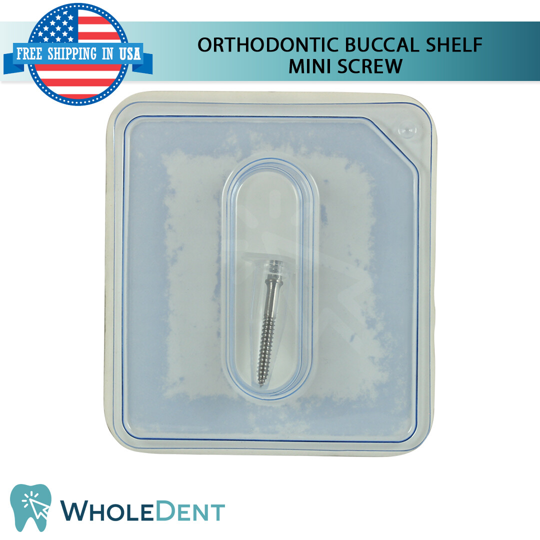 Orthodontic Dental Buccal Shelf Mini Screw Anchorage Im plant Titanium Sterile