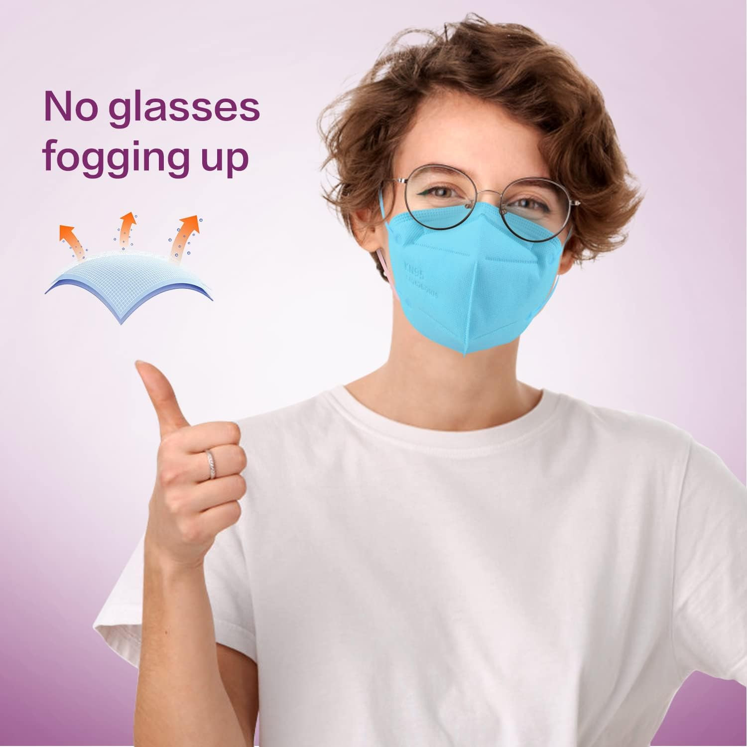 KN95 Disposable Face Mask Multicolor KN95 Safety Masks, 5-Ply Breathable Respira