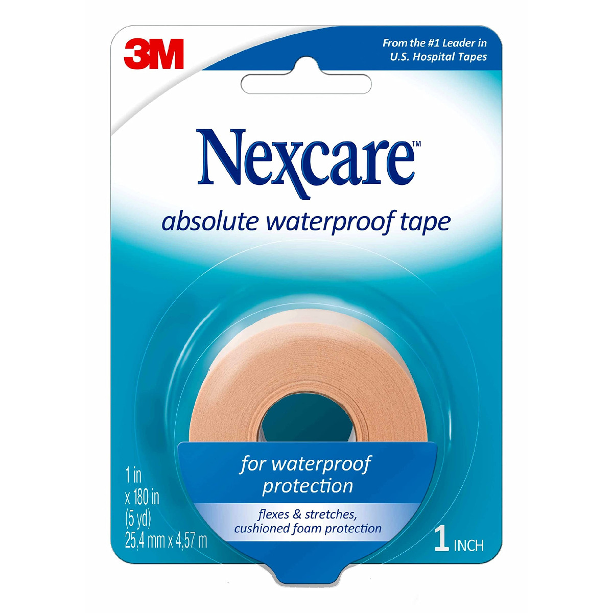 Nexcare Absolute Waterproof Tape Flexible Foam Medical Tape Secures Dressing