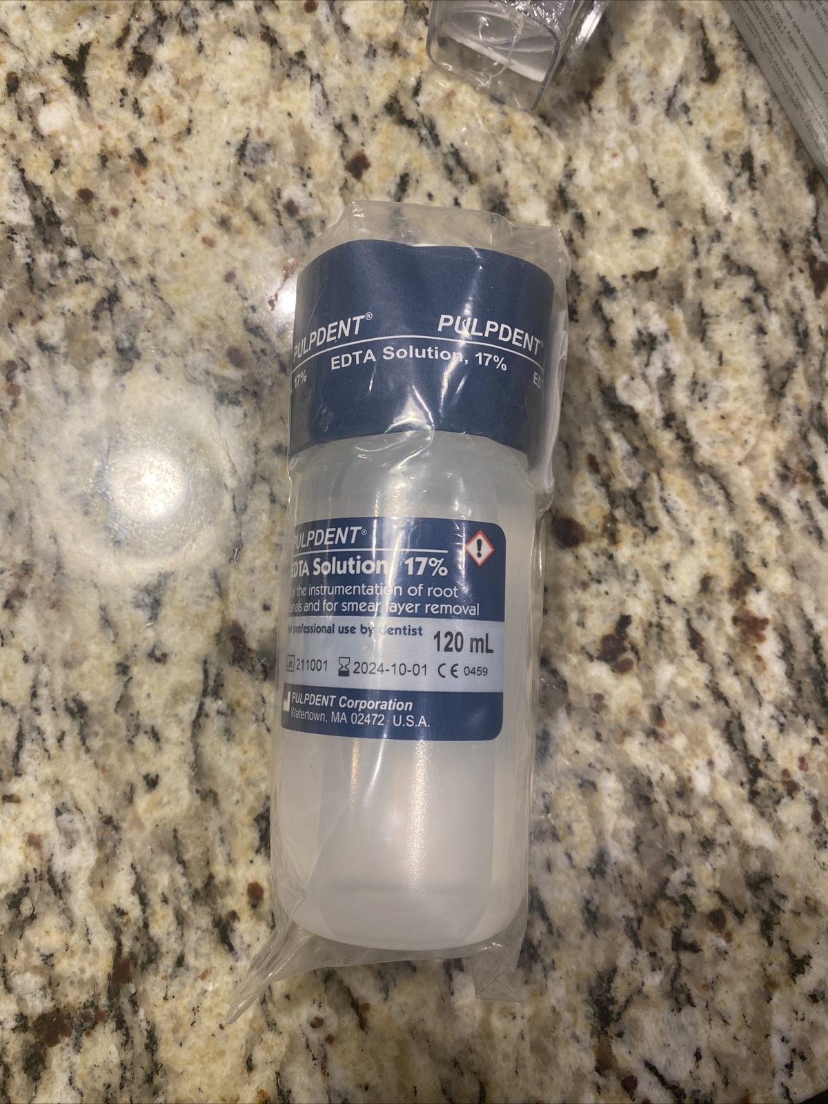 Pulpdent EDTA-120 EDTA Aqueous Chelating Cleanser Solution 17% 120 mL Bottle