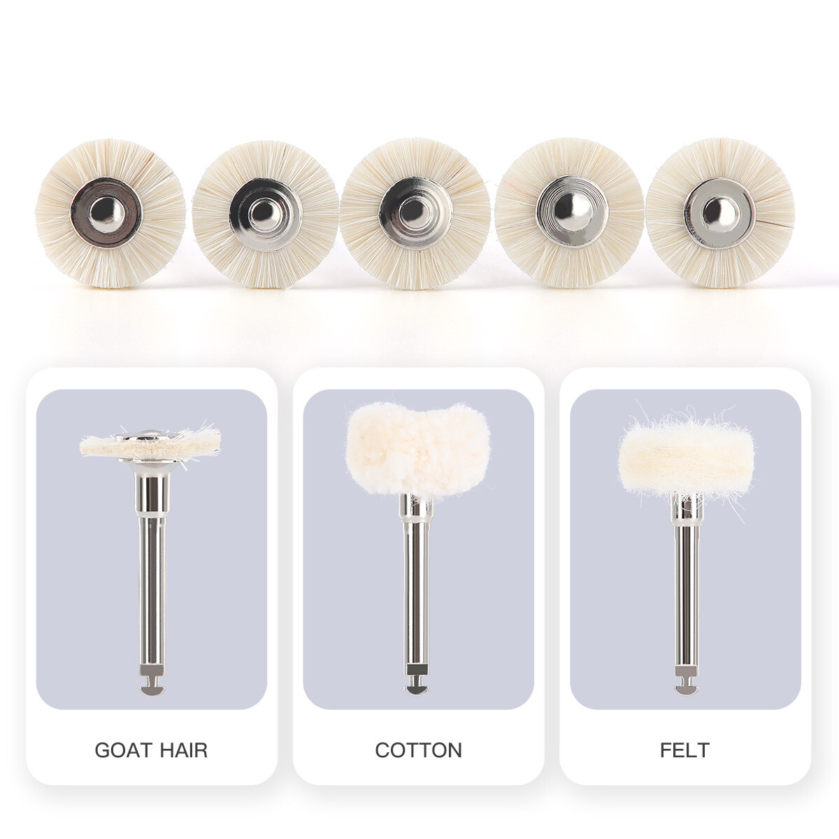 Polishing Buffing Polisher Prophy Brushes Wheel FG/RA 2.35mm for Rotary Tool