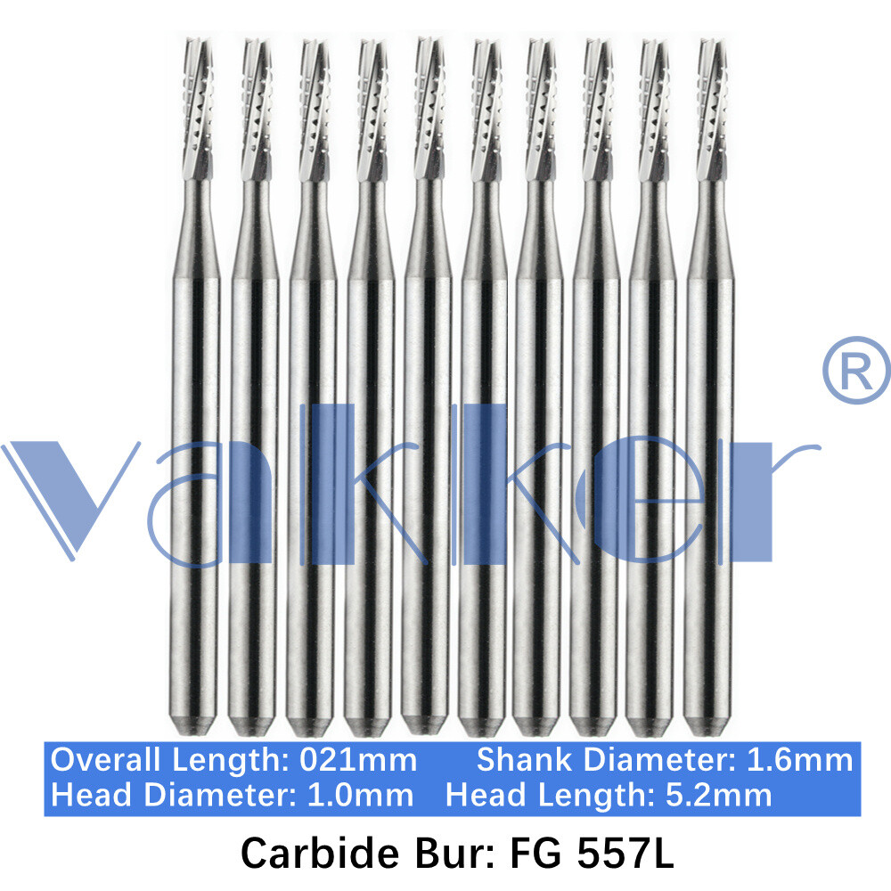 Vakker Dental Tungsten FG Friction Grip Carbide Burs High Speed Long Shank