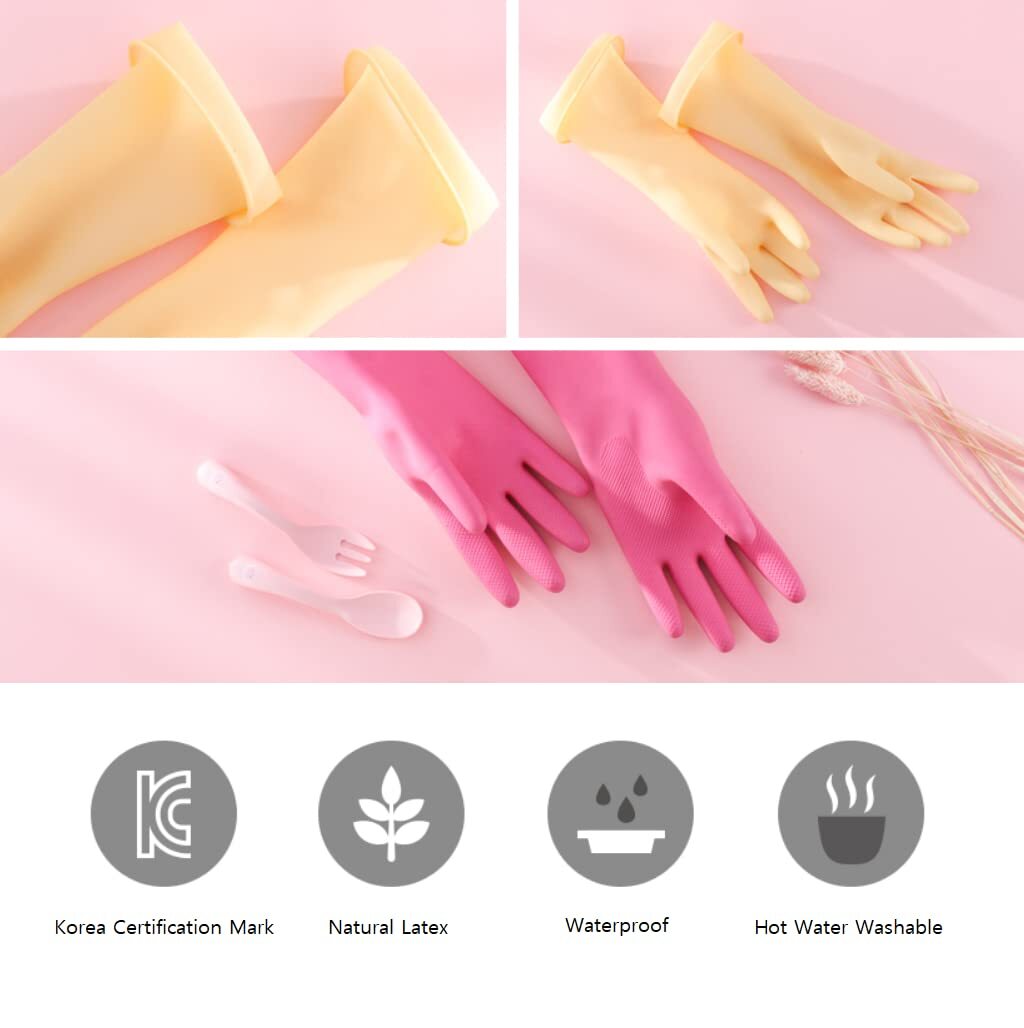 Kids Reusable Waterproof Rubber Gloves | Cooking Dishwashing Cleaning Painting P