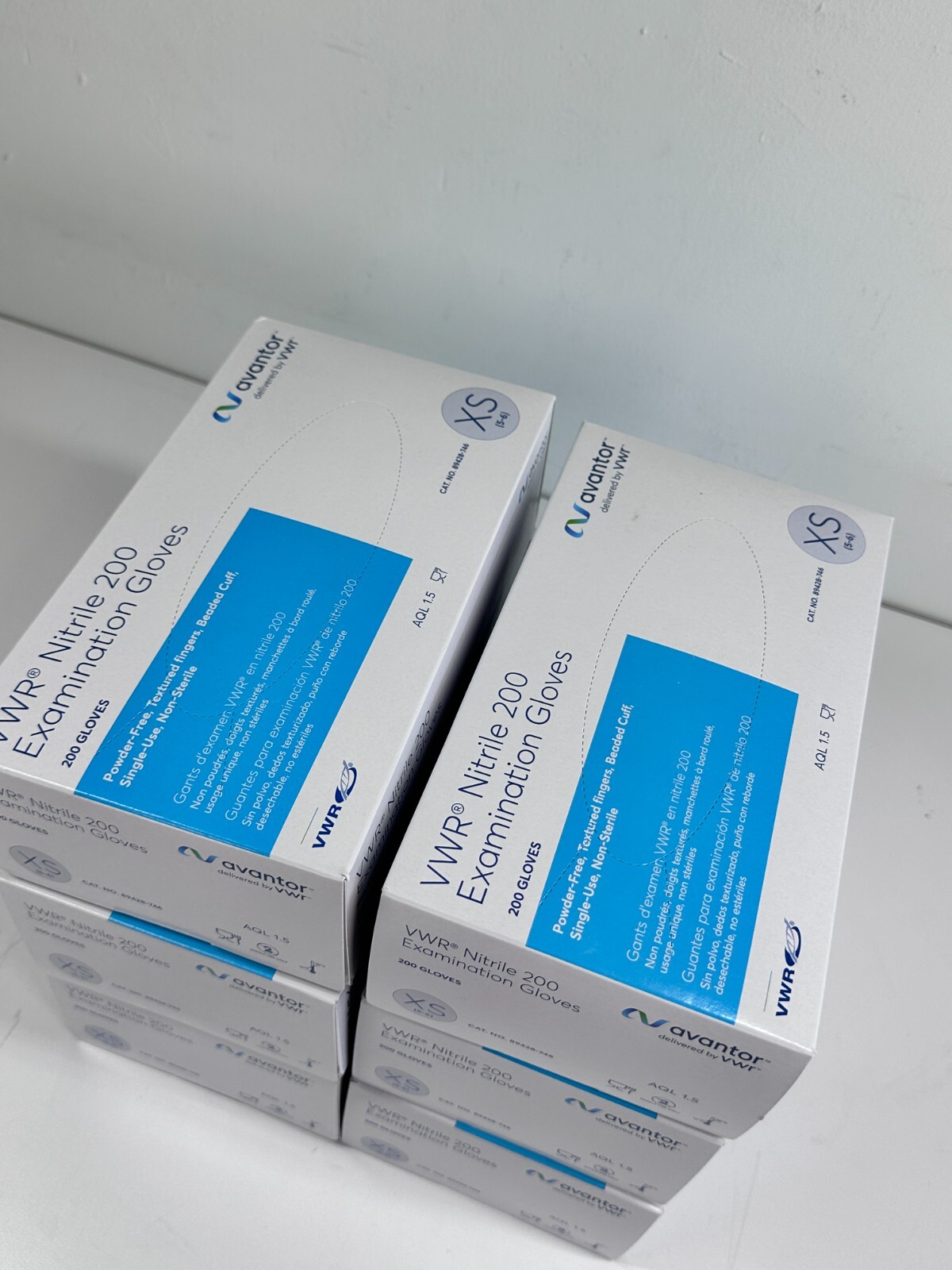 VWR X-Small Nitrile 200 Examination Gloves 89428-746 (1200/cs)