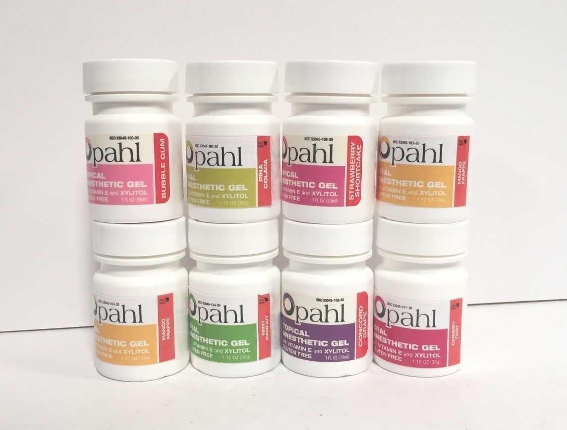 32X OPAHL Oral Anesthetic Gel Assorted Topical Flavors Dental Tattoo