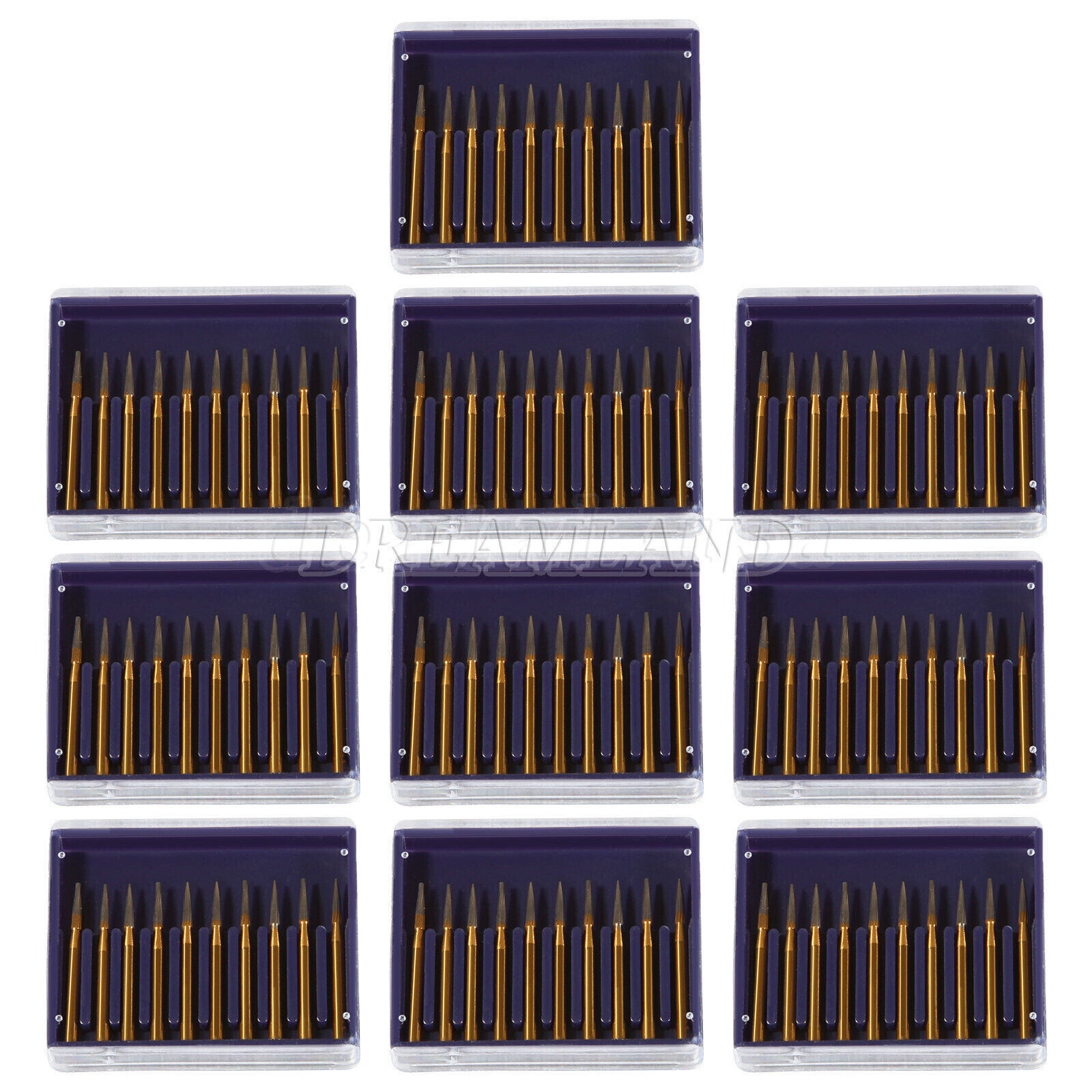 Dental Tungsten Carbide Gold Burs Trimming & Finishing & Polishing Flame FG7901