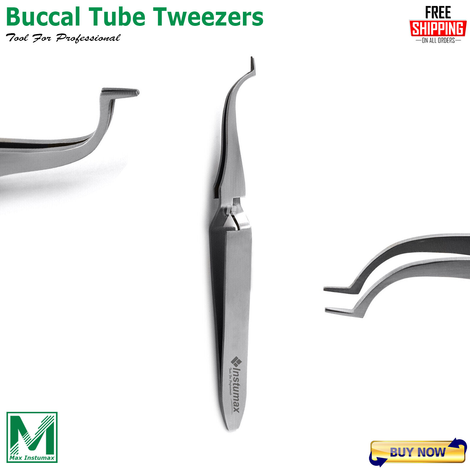 10Pcs Surgical Steel Ortho Tweezers Buccal Tube Placer &Remover Clinic Kit