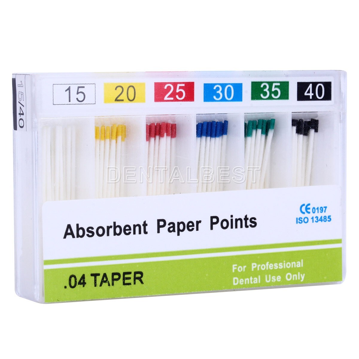 100pcs Dental Endo Absorbent Paper Points Taper 0.04 15-40#Endodontic Root Canal