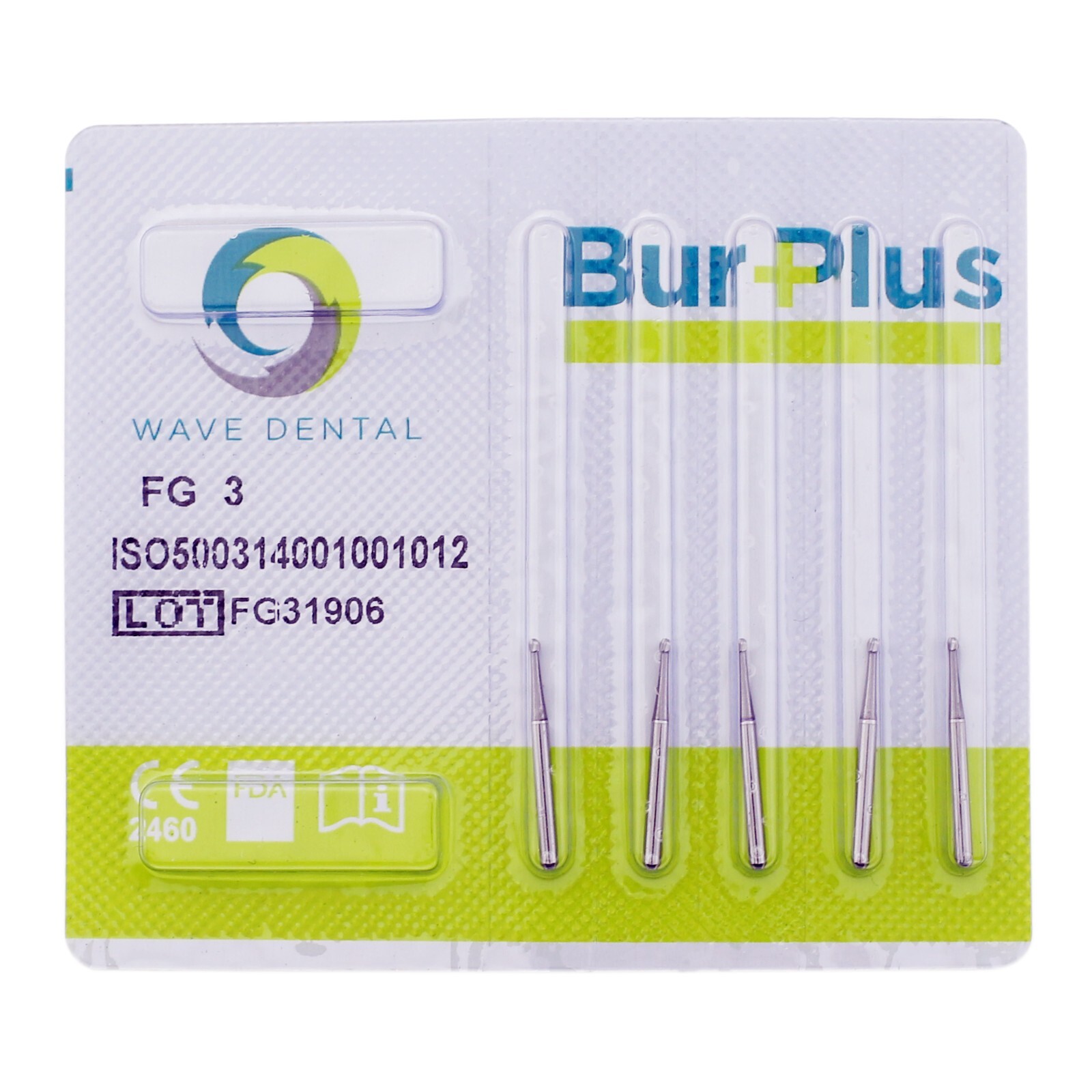 Wave Dental Round Ball Bur Tungsten Carbide 19mm FG for High Speed Handpiece