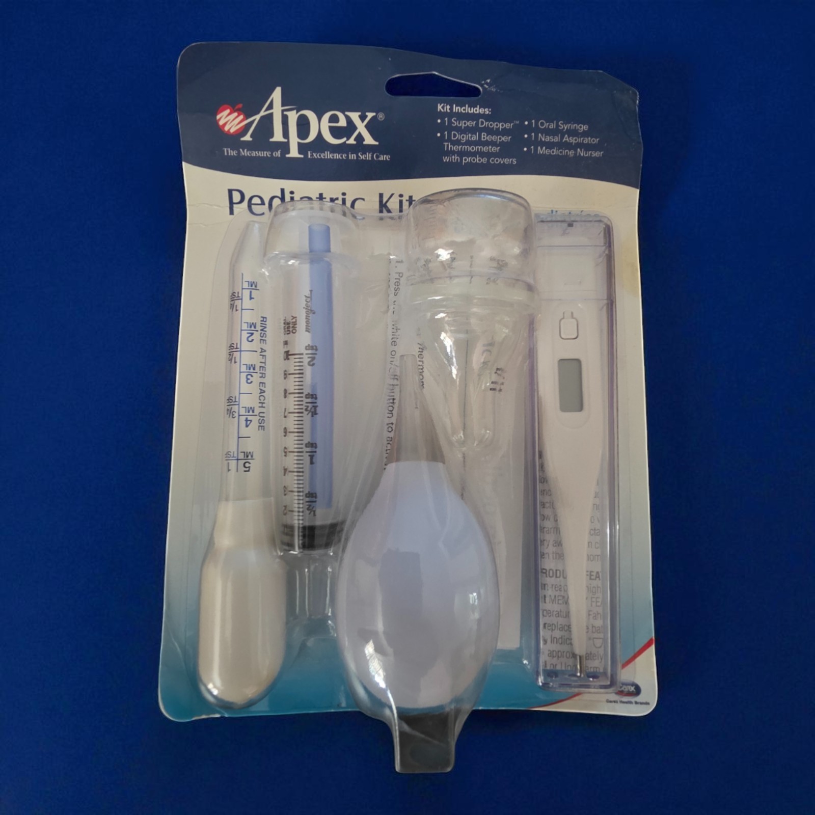 APEX Pediatric Kit – Super Dropper, Syringe, Aspirator, Thermometer – Infant C.S