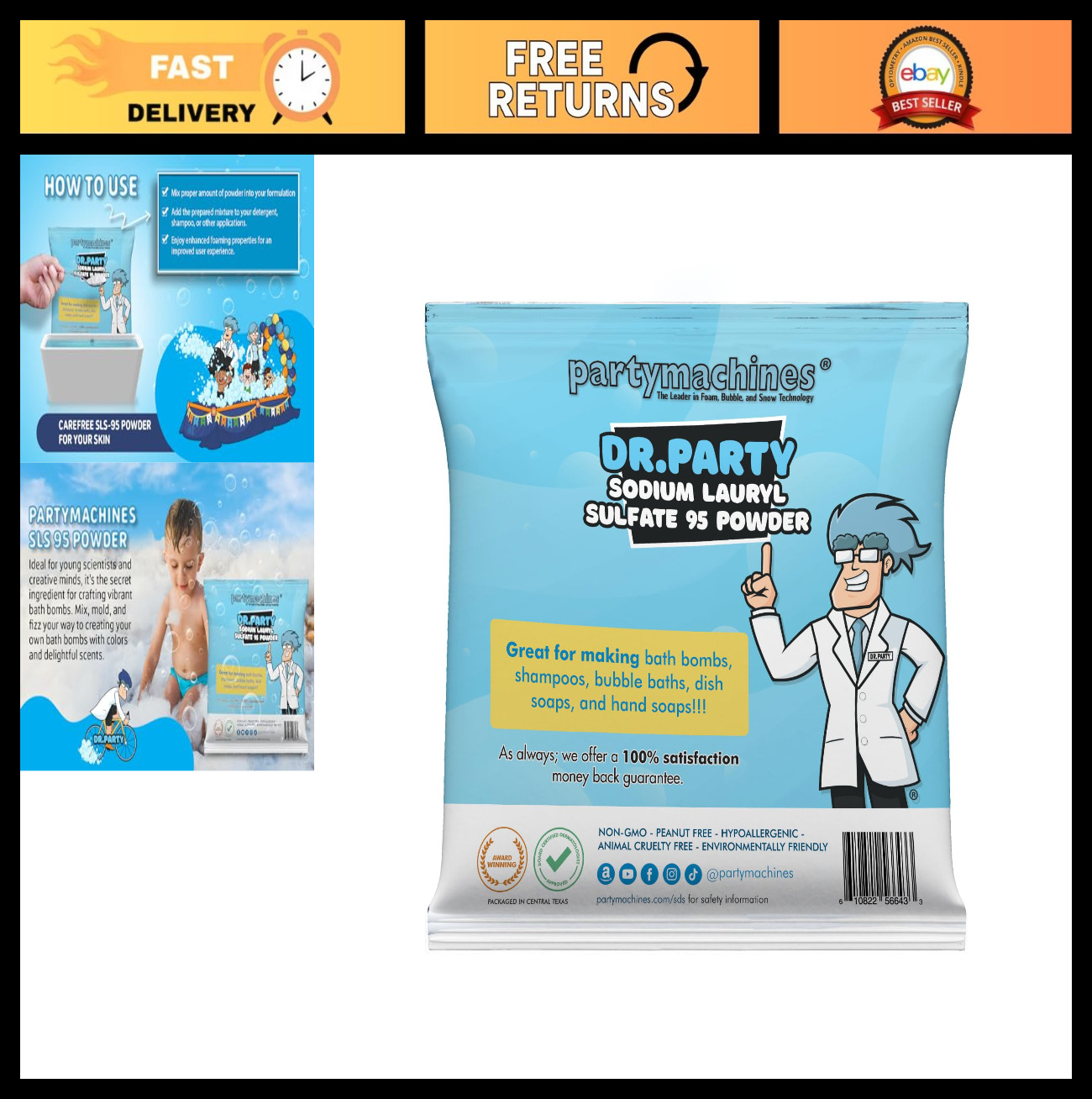 Sodium Lauryl Sulfate 95% Powder – Ideal for DIY Cleaning Products & Formulation