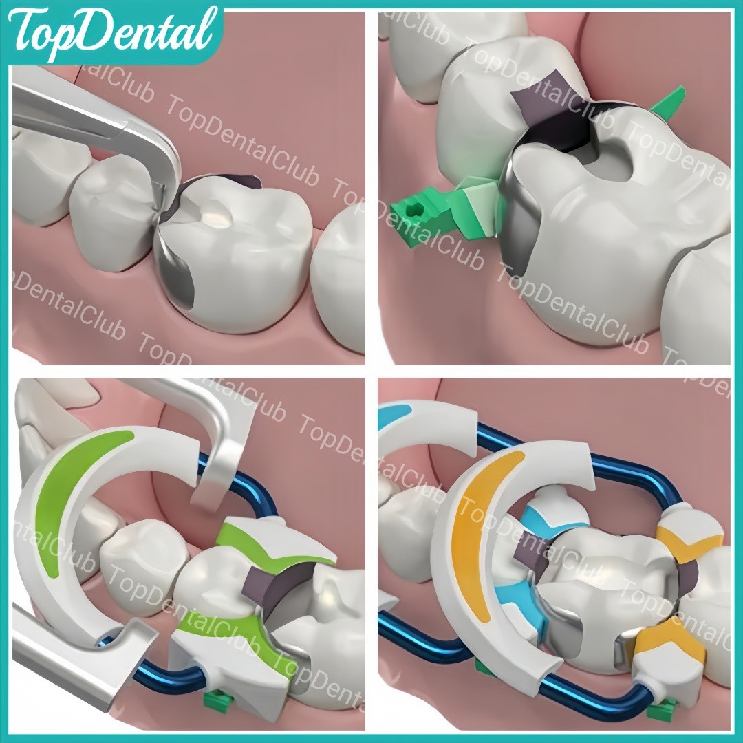 4Sizes Dental Composite Strata Wedge Soft Face Cervical Seal Diastema Matrix