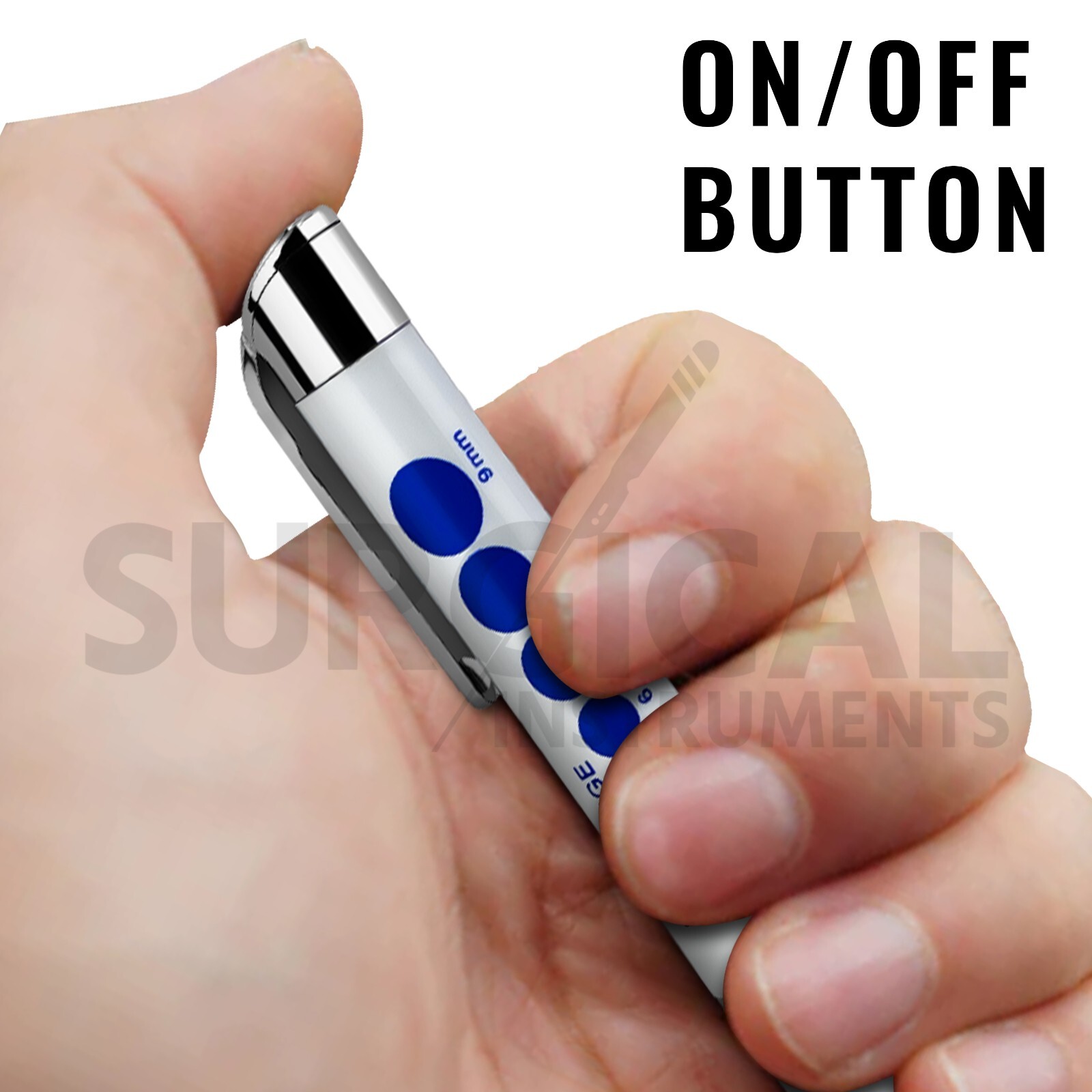 6 Pcs LED Medical Diagnostic Reusable Penlight + Pupil Gauge + AAA Batteries
