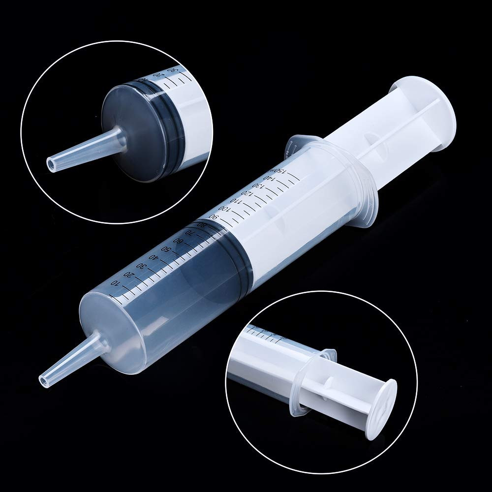 4 Pack 150ml Syringe with Tip Adapter Large Plastic Garden Industrial…