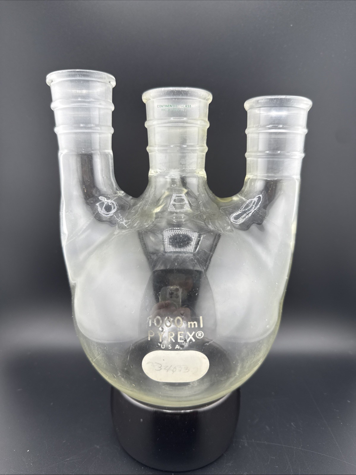 Lot Lab Glass: Cylindrical Dropping Funnel, 3 Neck, 3 Neck W Thermometer Jt & +
