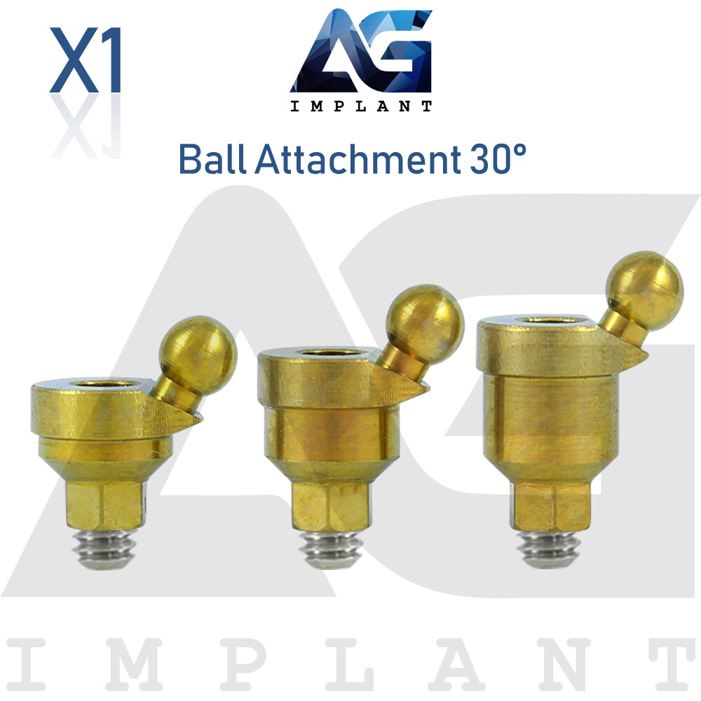 Angled 30° Ball Attachment Prosthetic System Internal Hex 2.42mm