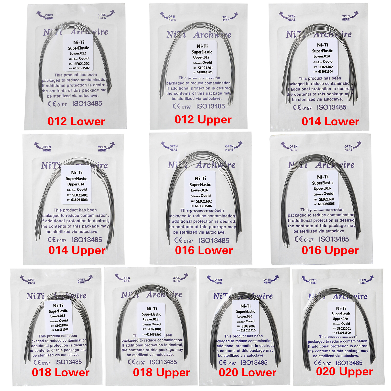 Dental Orthodontic Arch Wire Round Heat Thermal Activated/Niti/Stainless Steel