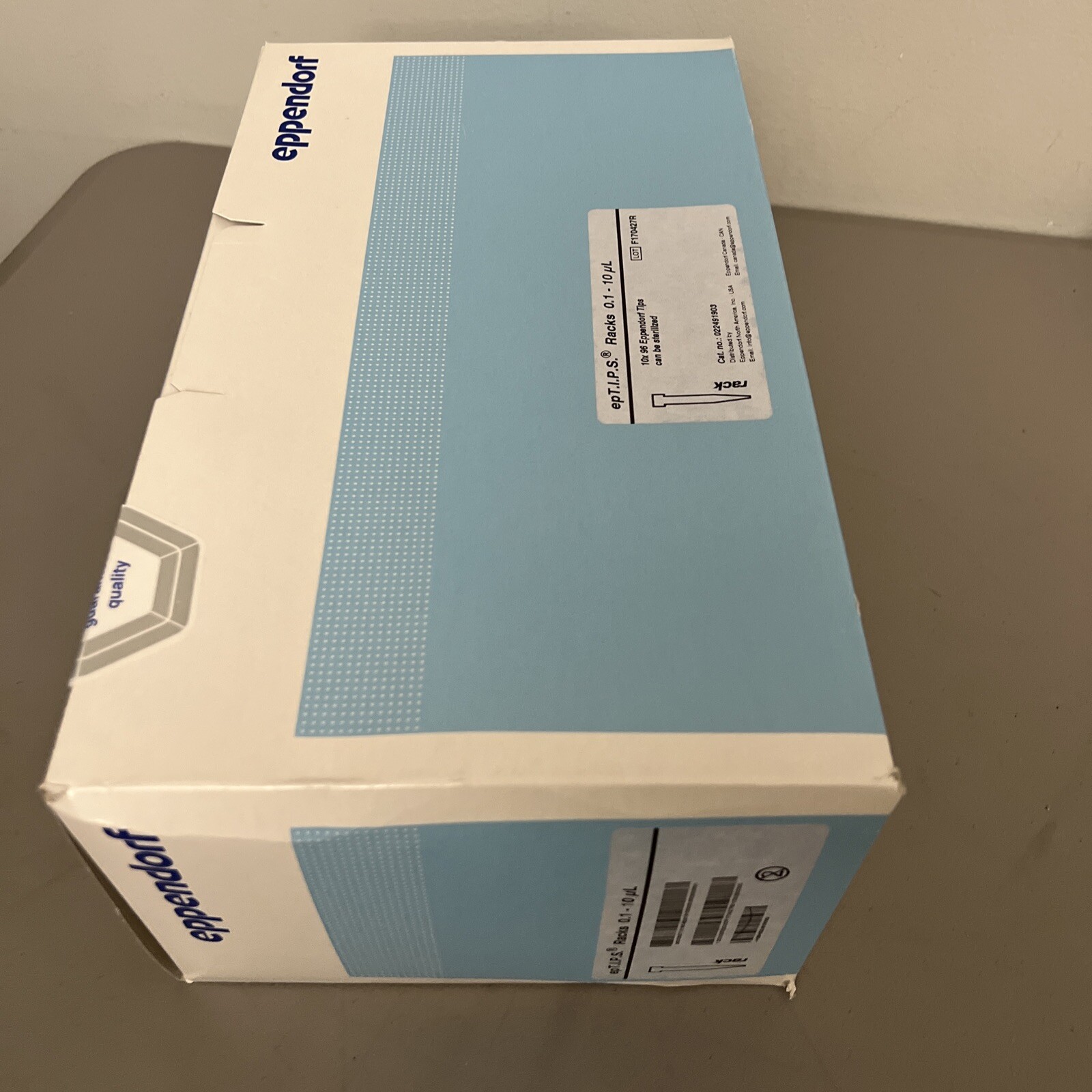 NEW IN BOX Eppendorf 0022491903 10×96 Tips, .1-10uL 10 Racks x 96 Tips
