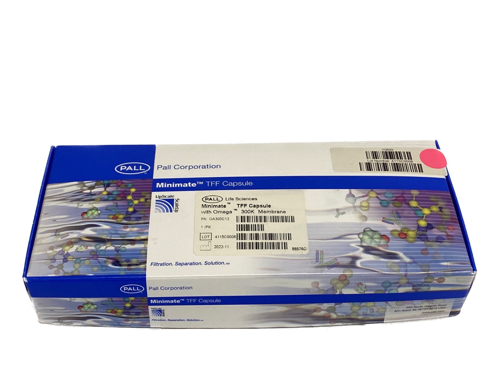 PALL Minimate TFF Filter Capsule 50cm2 Omega PES Membrane 300K OA300C12
