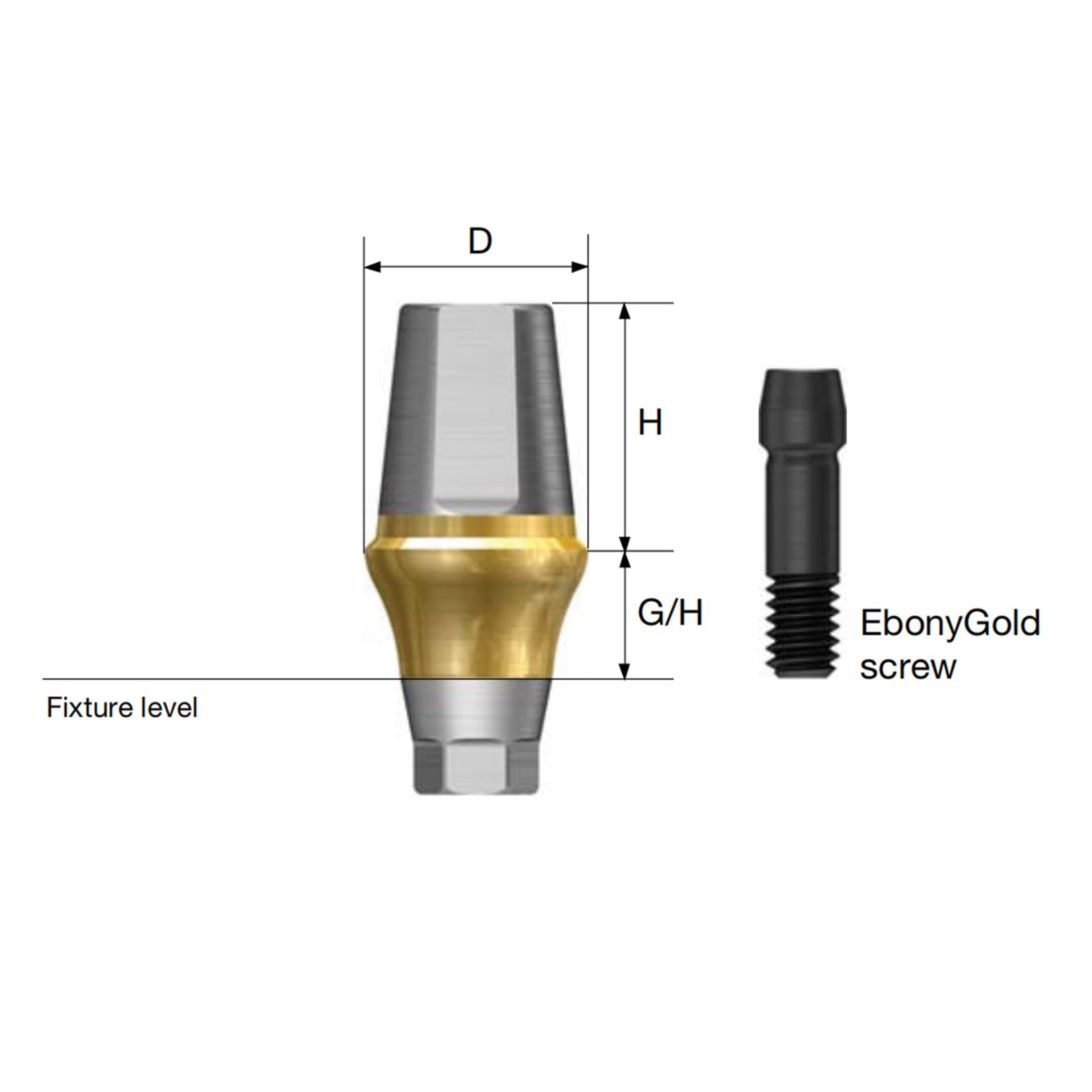 US Dental Straight Transfer Abutment Mini Ø4.5mm with Screws Fits Osstem Hiossen