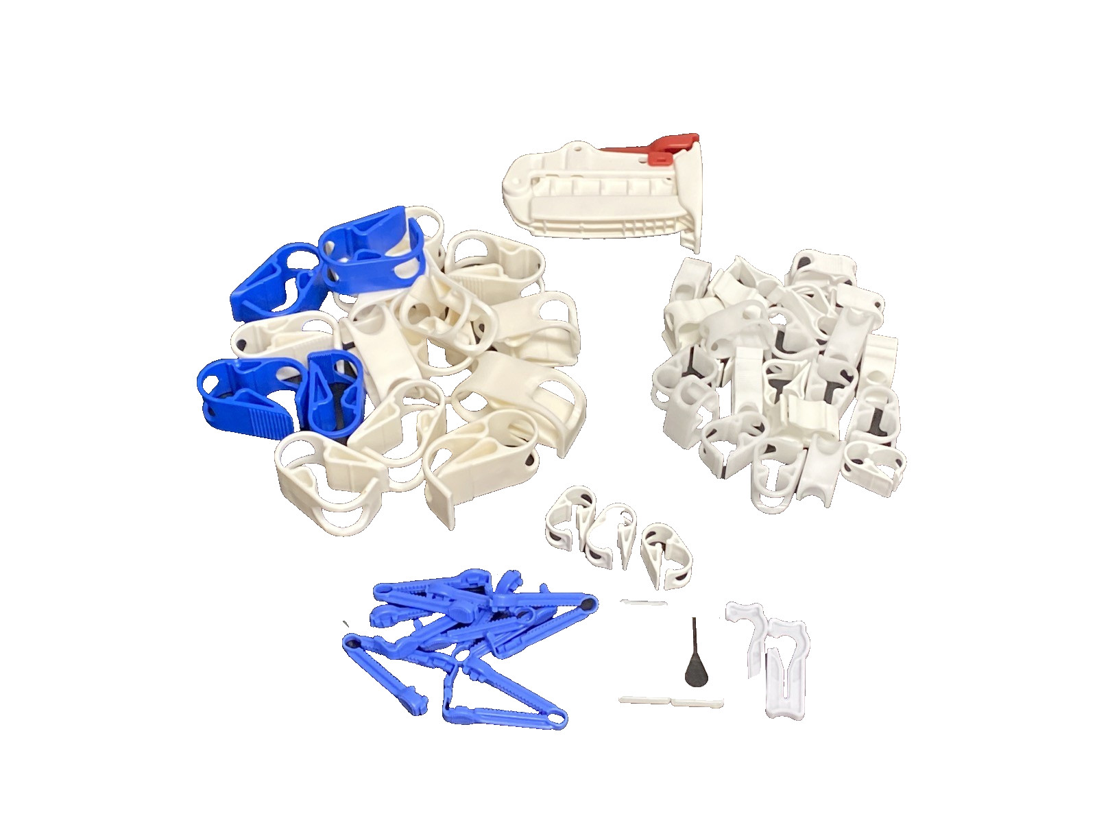 (Lot of 54) BEL-ART Plastic Tubing Mini Mid-Range & Maxi Clamps Pure-Fit TCL