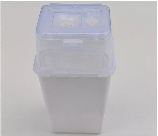 Sharp Disposal Container White 1.4L Plastic Puncture Proof Container