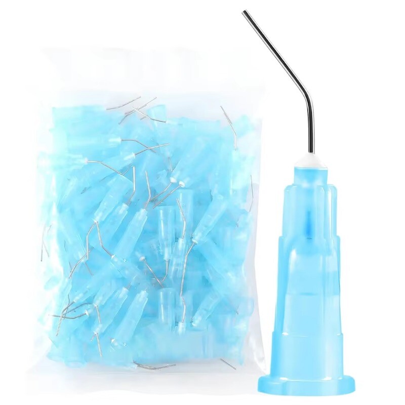 Irrigation Dental Pre Bent Needle Tips For Flow Etch Composite Resin Acid Syring