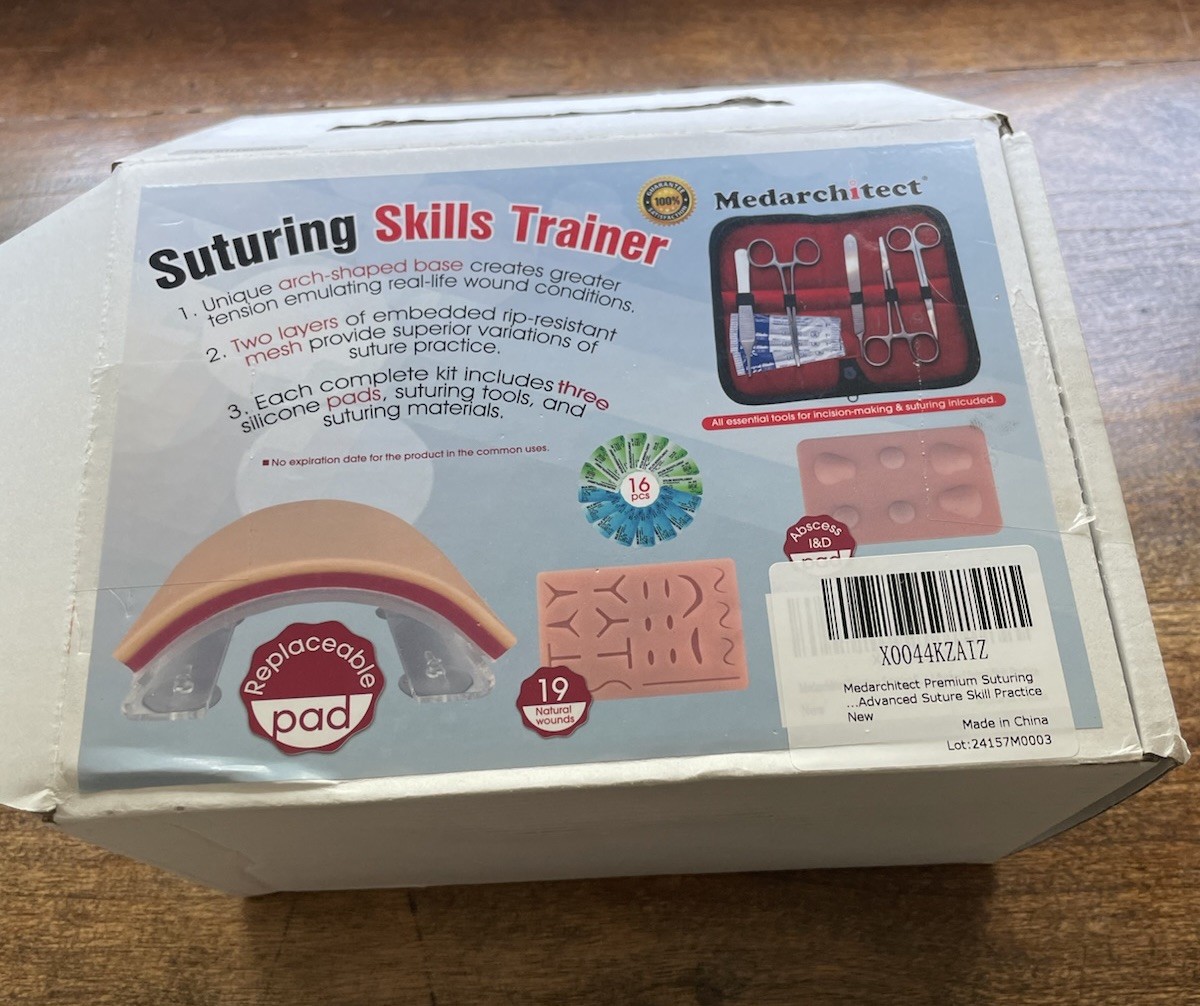 Suturing Skills Trainer Medarchitect Doctor PA RN Emergency