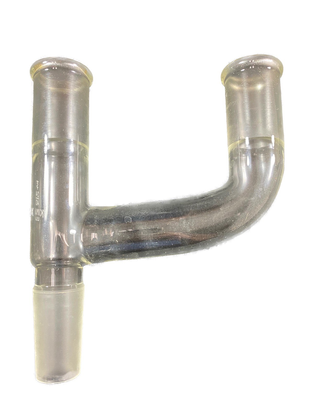 KIMBLE KIMAX Glass 130mm W x 150mm H 24/40 Joint Claisen Distillation Adapter