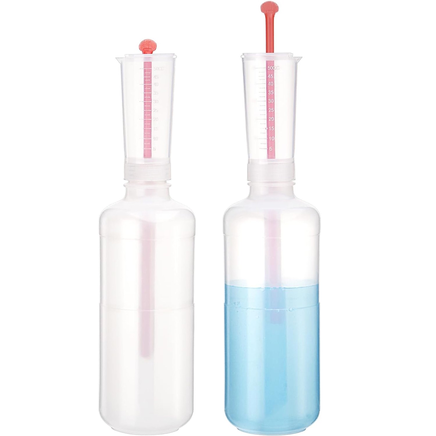 2Pcs 500Ml Catalyst Dispenser Adjustable Measuring Cup Plant Nutrient Bottle US