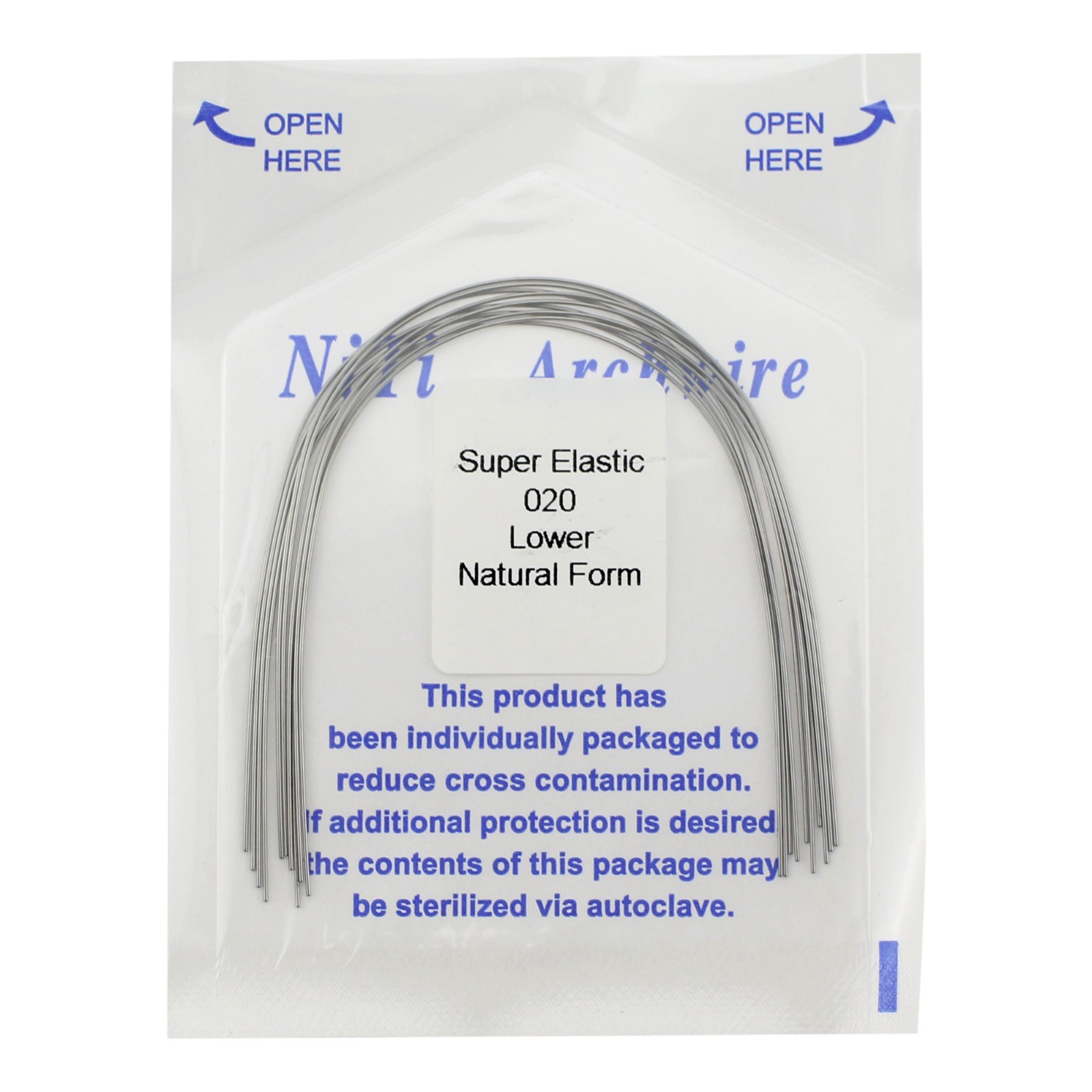 Arcos de Dental Ortodoncia Archwire Super Elastic Wire Natural Form Round 100PC