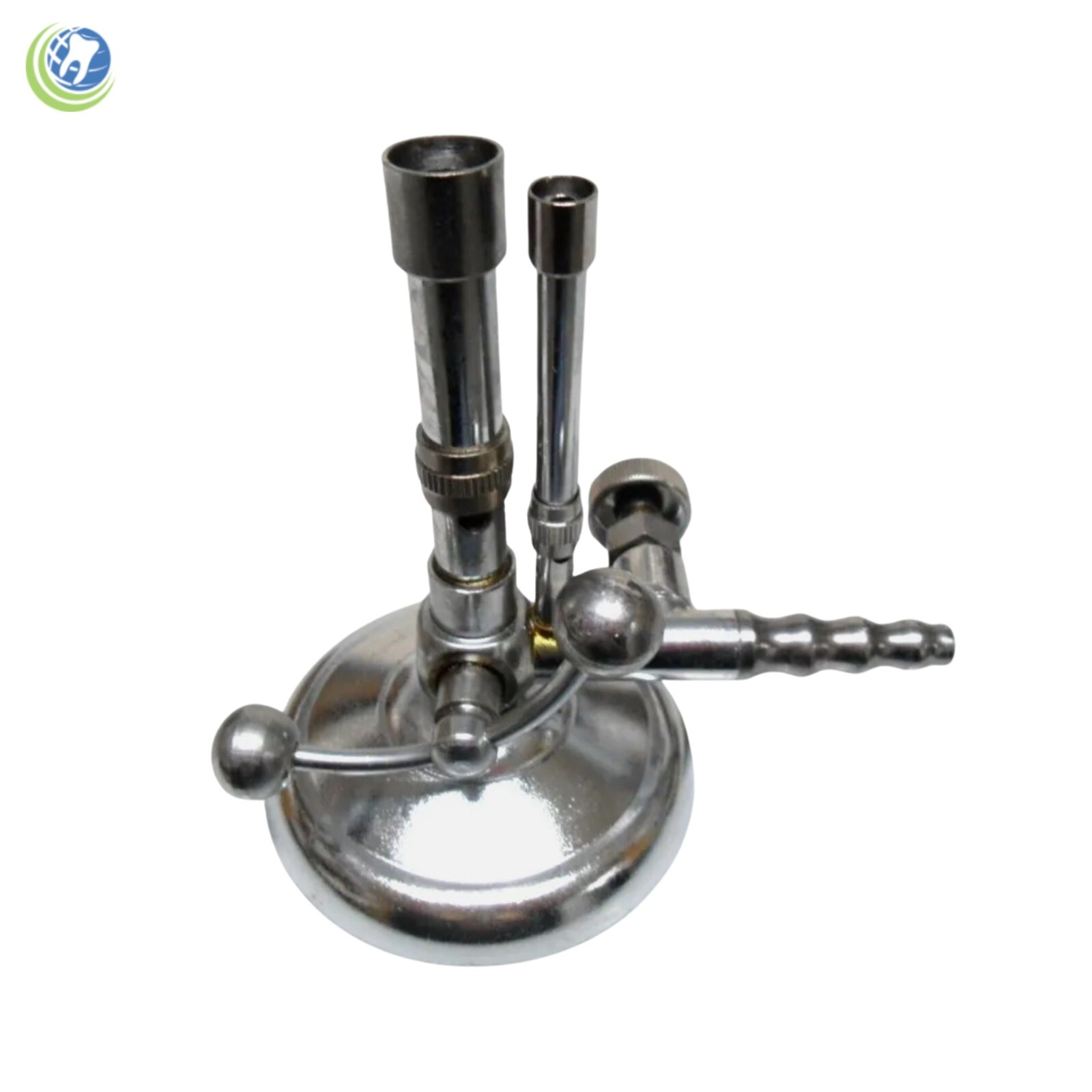 Dental Medical Laboratory Bunsen Burner for Natural Gas only w/ 2 Flame Controls