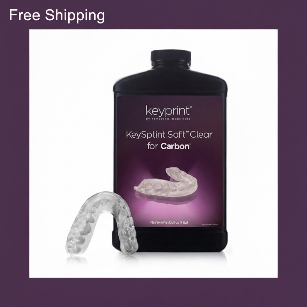 KeySplint Soft Clear For 3D Carbon Printers 1KG Resin Night Guards EXP 04/26