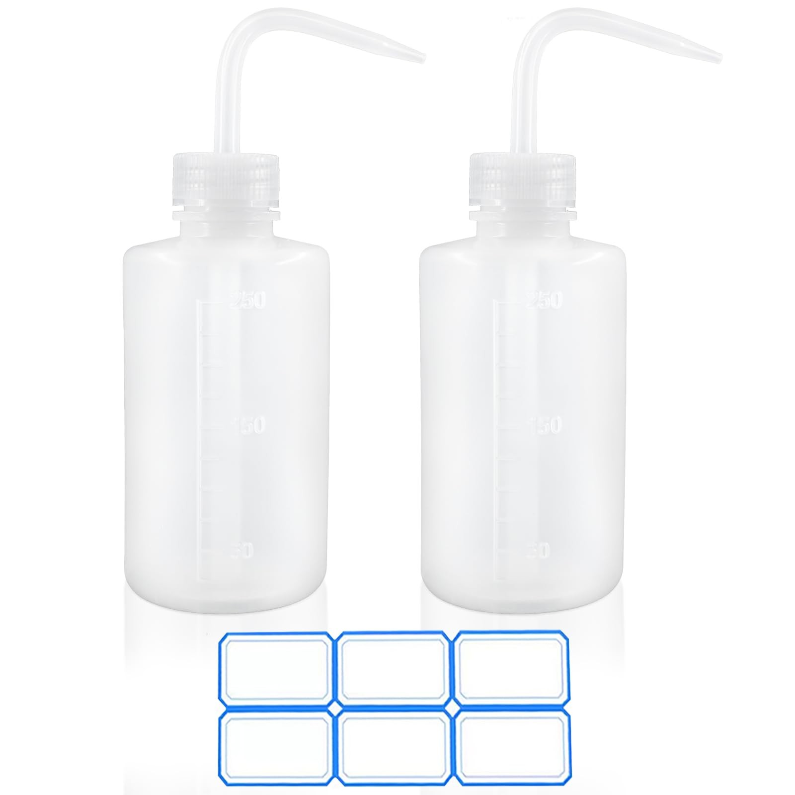 DTDNZKN 2 Pack 8oz 250ml Wash Bottles with Narrow Mouth and Labels Ideal for…