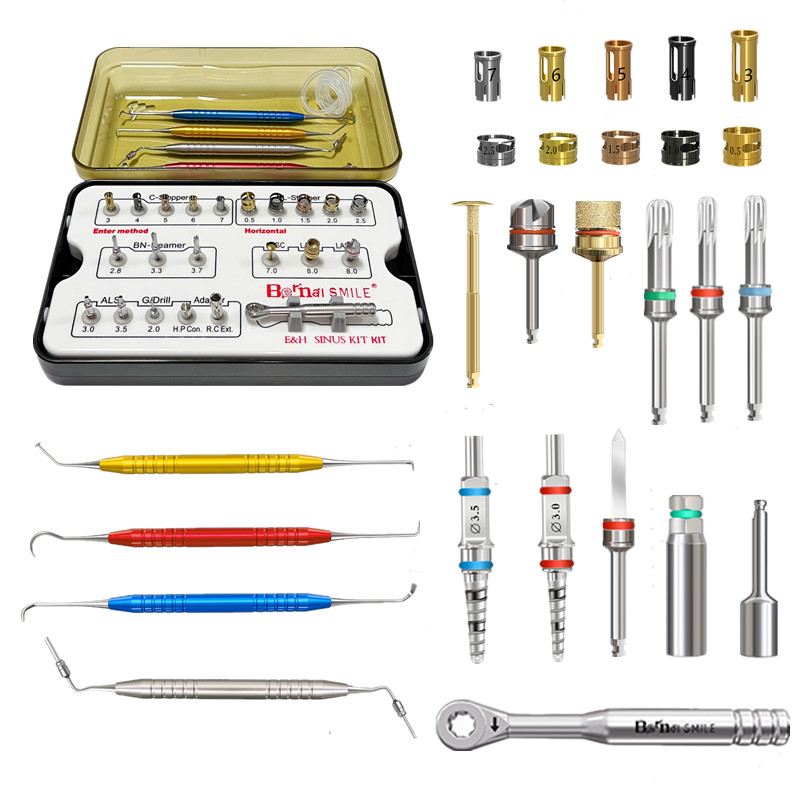 Dental Implant Sinus Lift Kit Elevation Dental Drill Stopper Reamer Wrench