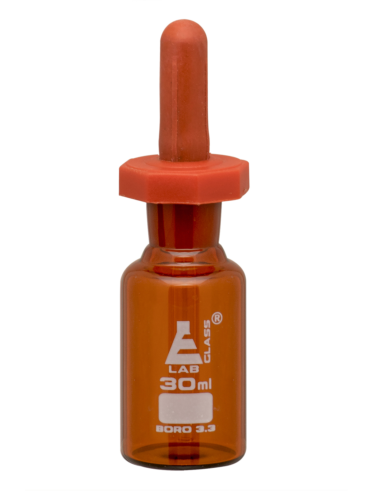 Dropping Bottle, 30ml (1oz) – Amber Colored Borosilicate 3.3 Glass – Eisco Labs