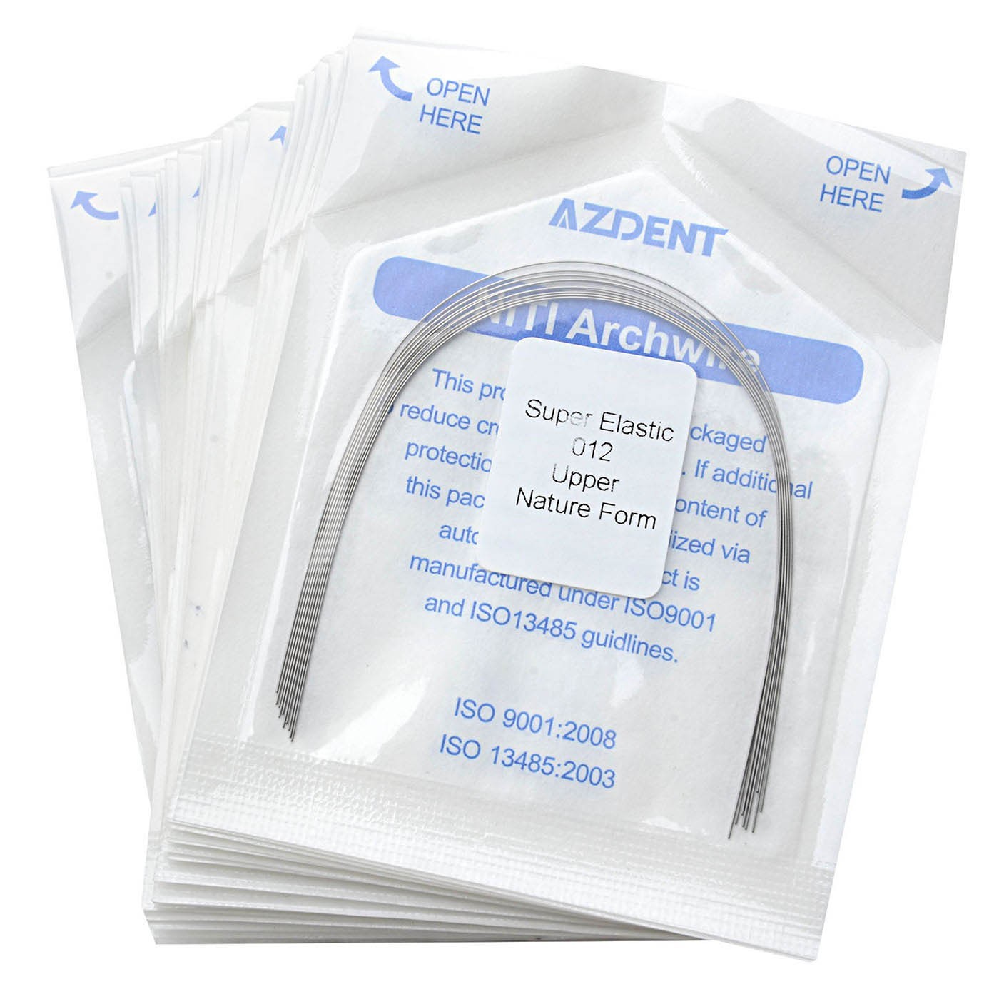 AZDENT Dental ortodónico alambre de arco Ni-Ti redondo rectangular natural Ovoid