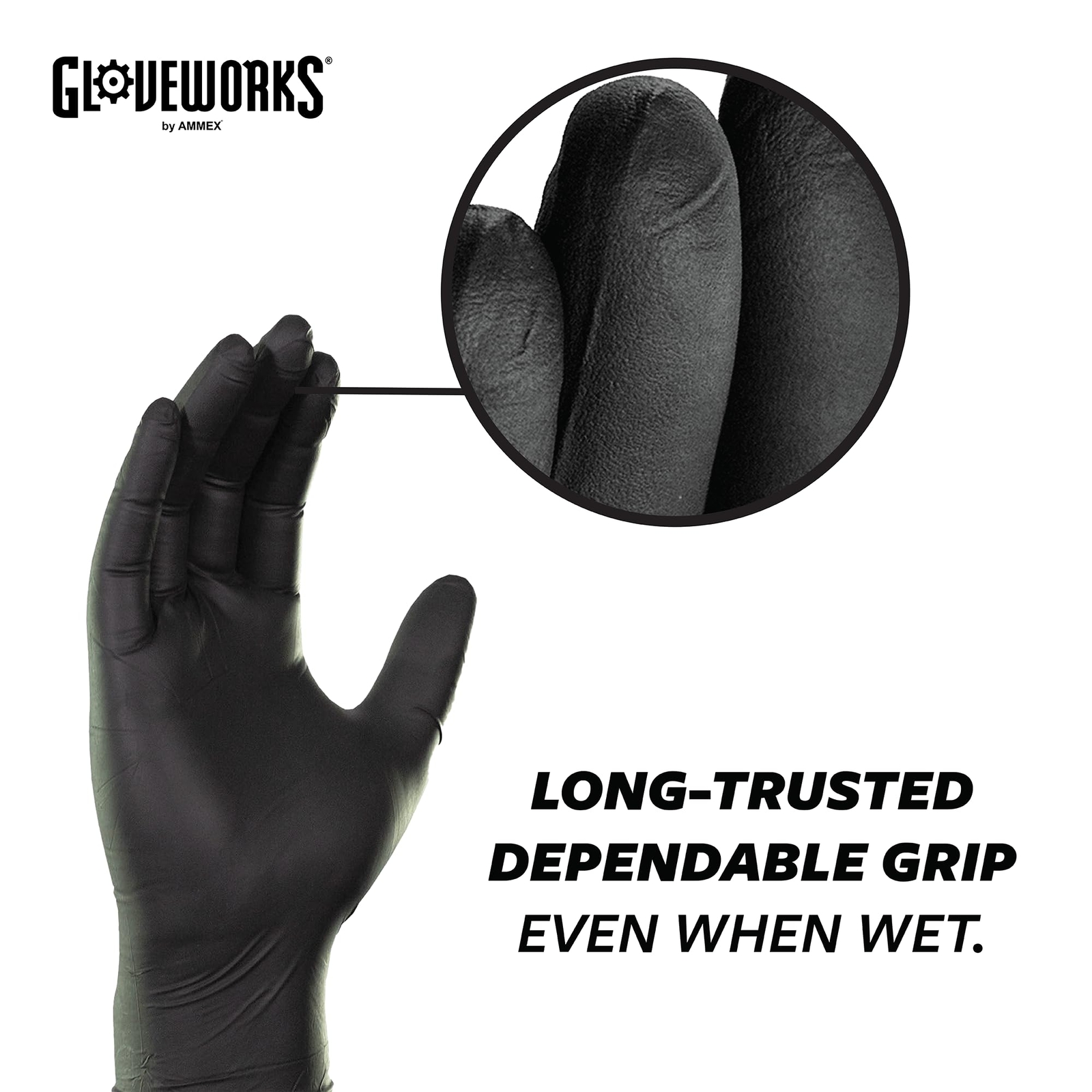 X Large 100 Pack Black Nitrile Gloves Medium Duty 5 Mil For Automotive and Cl…