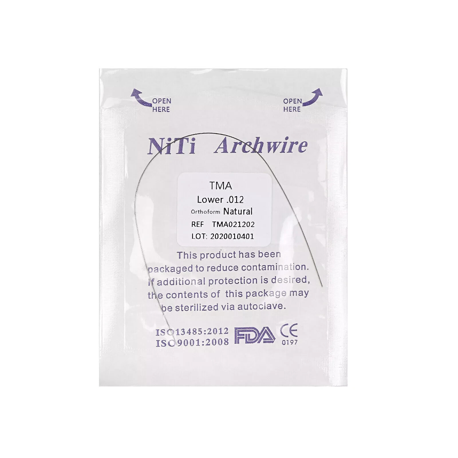 Dental Orthodontic Round/Rectangular TMA Titanium Alloy Arch Wire Upper/Lower