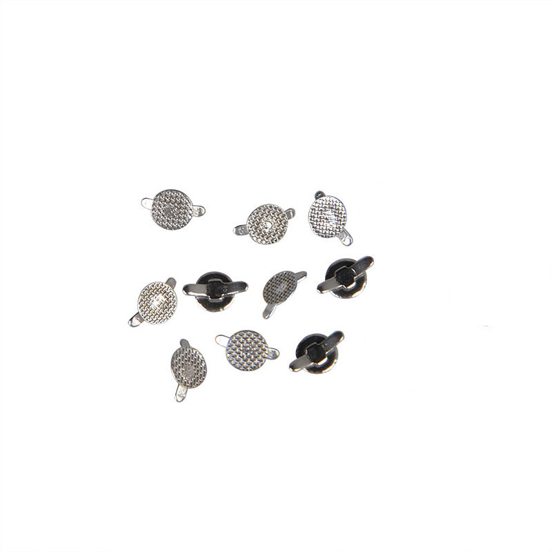 AZDENT Dental Orthodontic Round Lingual Buttons Bondable Mesh Base Rectangular
