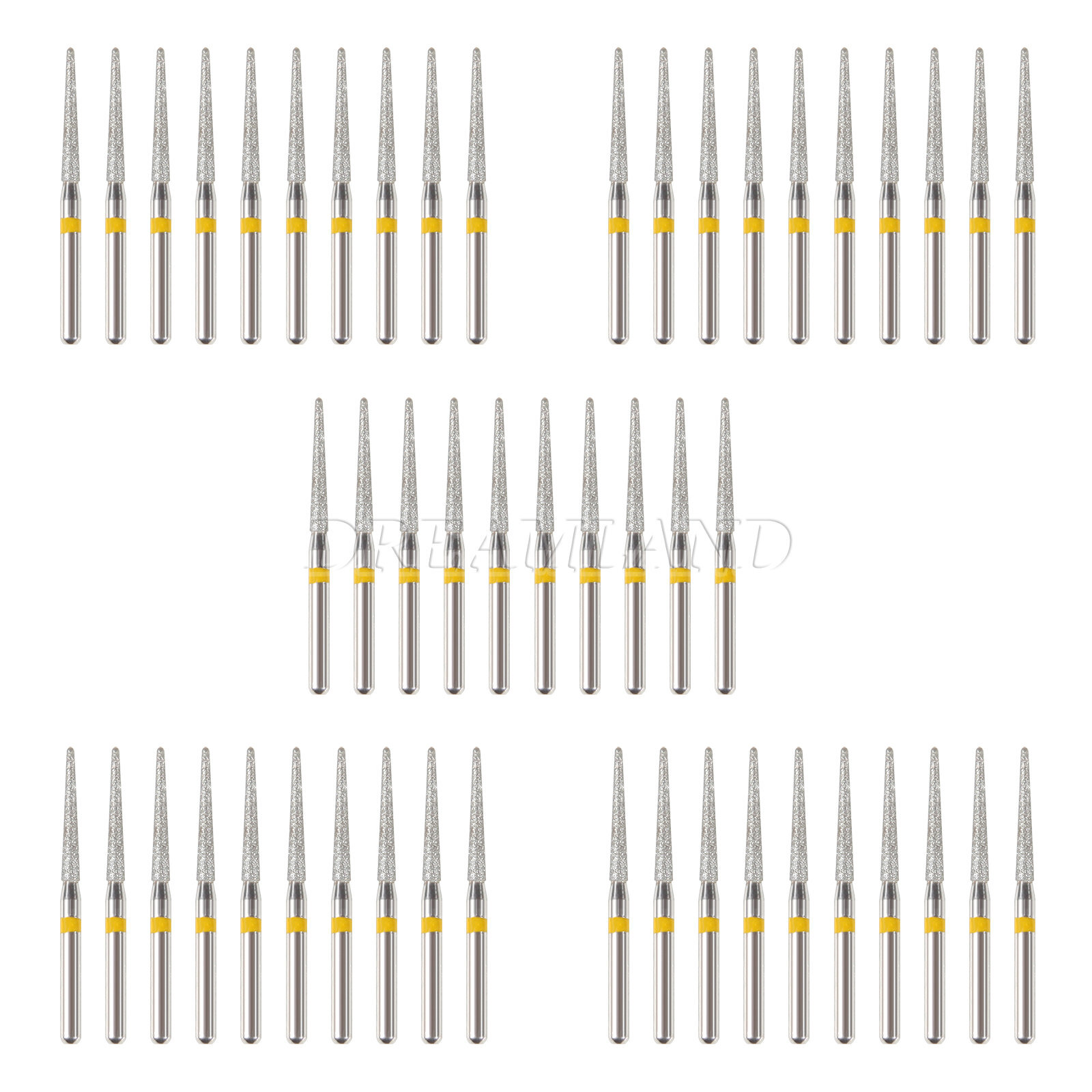 50 Fresas diamante Dental para agarre fricción pieza mano alta FG1.6mm TR-11EF