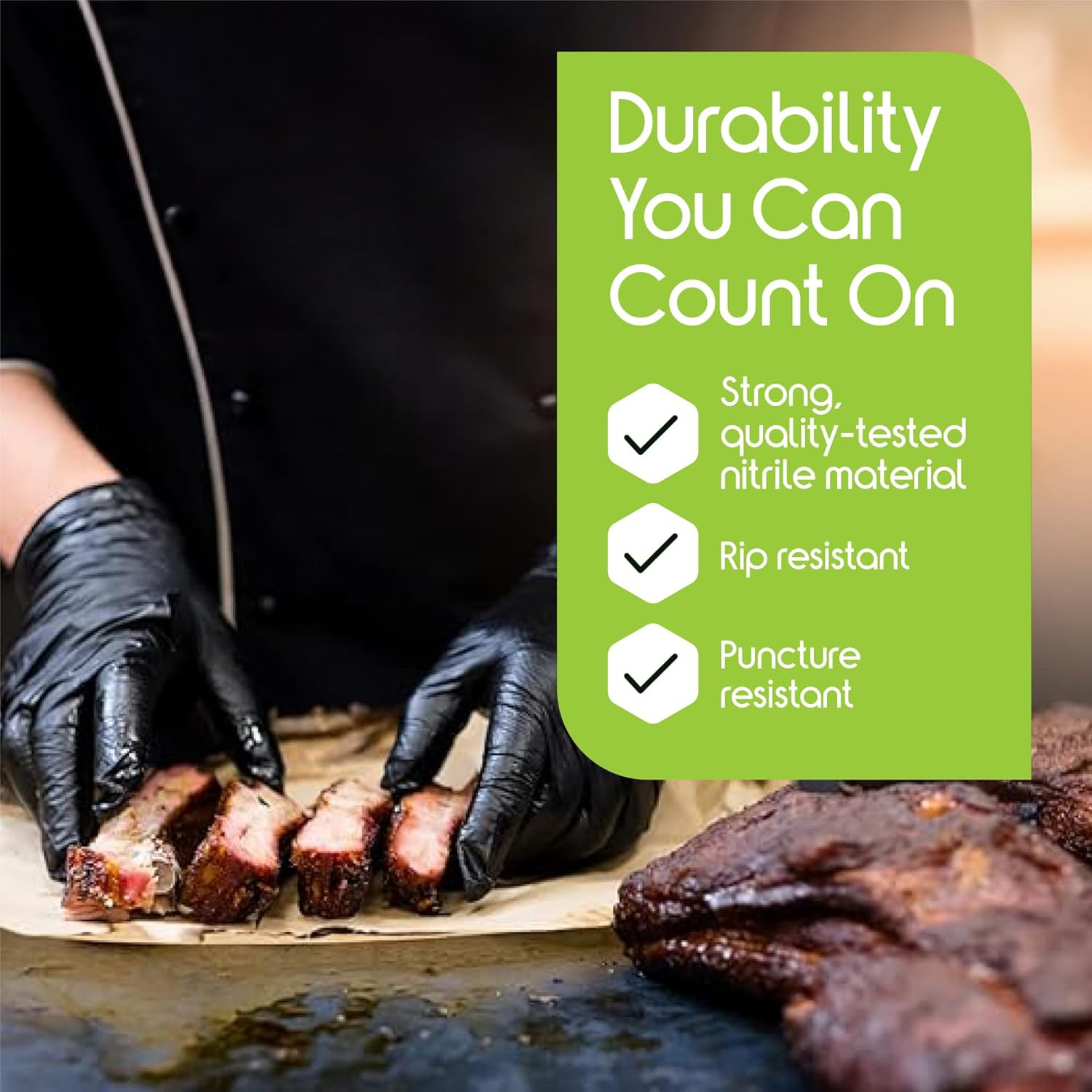 Black Nitrile Disposable Gloves Small | 4.5 Safety Medical Cooking Cleaning