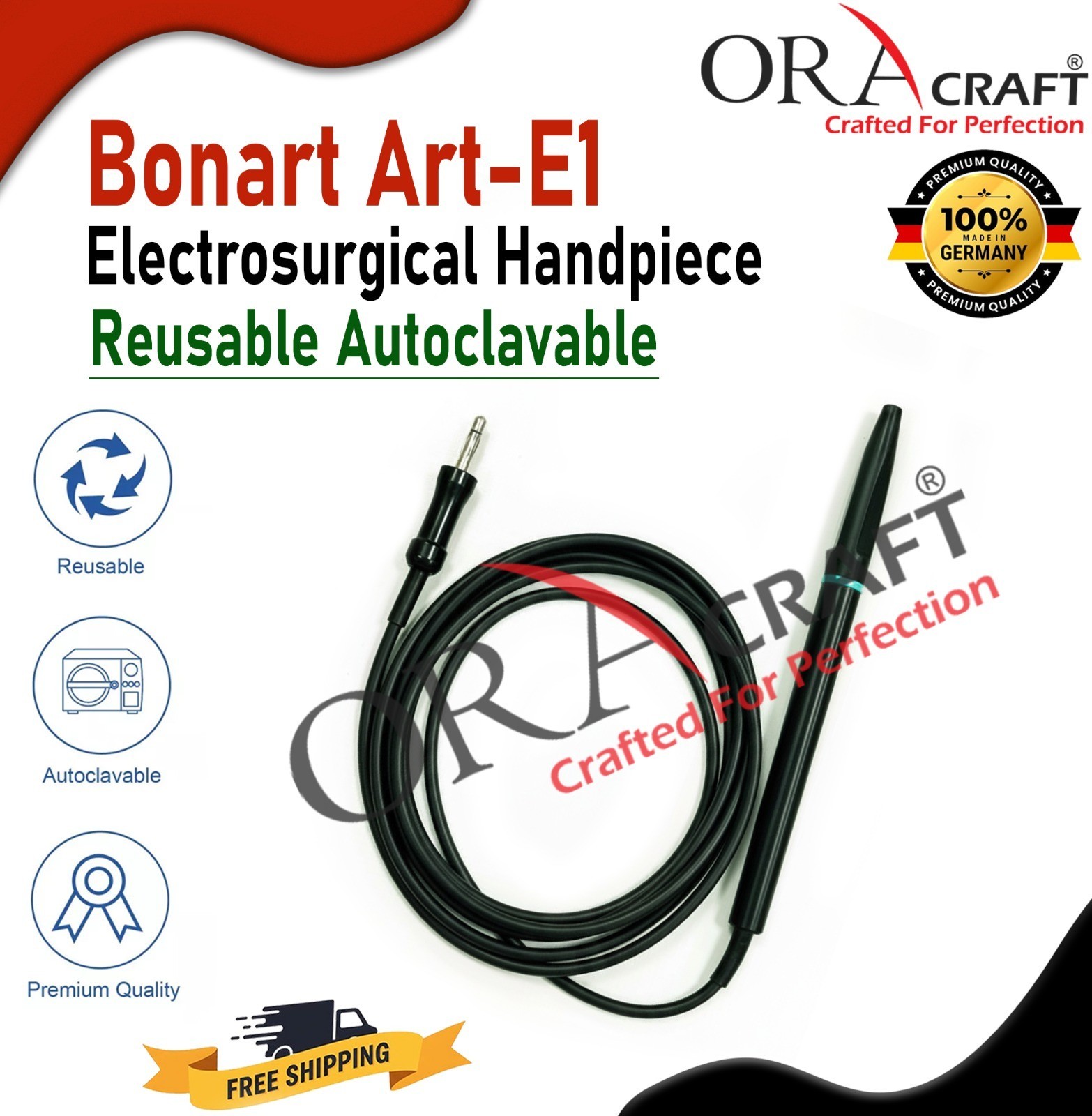 Bonart Tip Blue Electrodes With Handpiece ART-E1 Series T1 T2 T3 T4 T5 T7 T9 CE