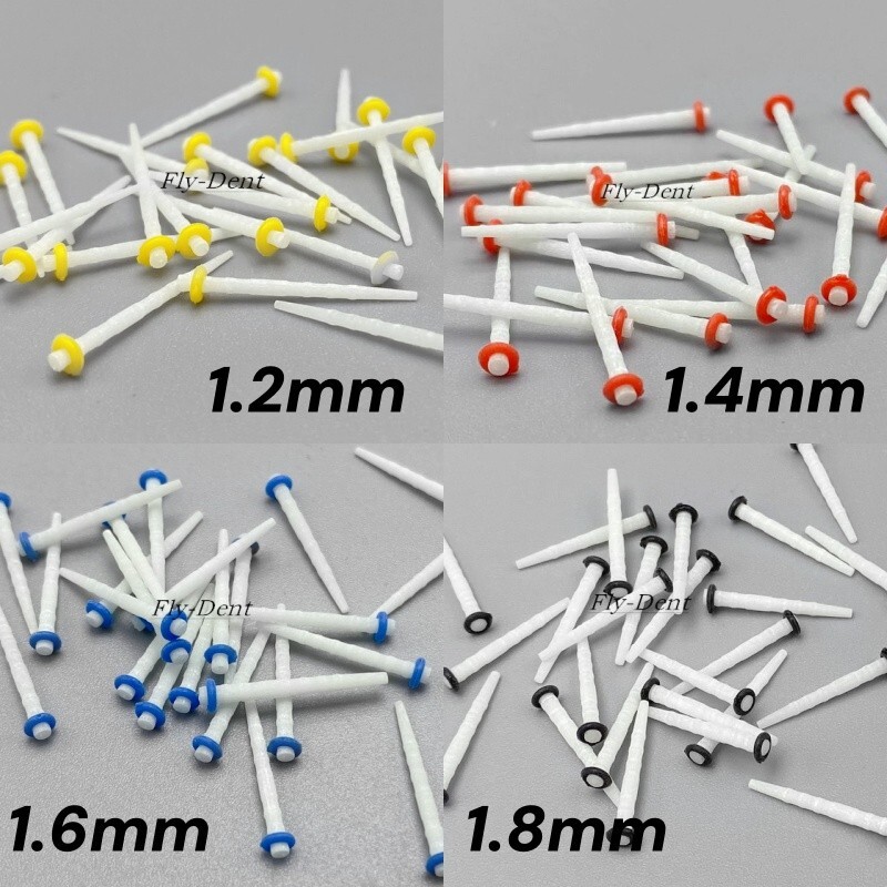 Dental Glass Fiber Posts Teeth Restorative Refill Screw Post 1.2 1.4 1.6 1.8mm