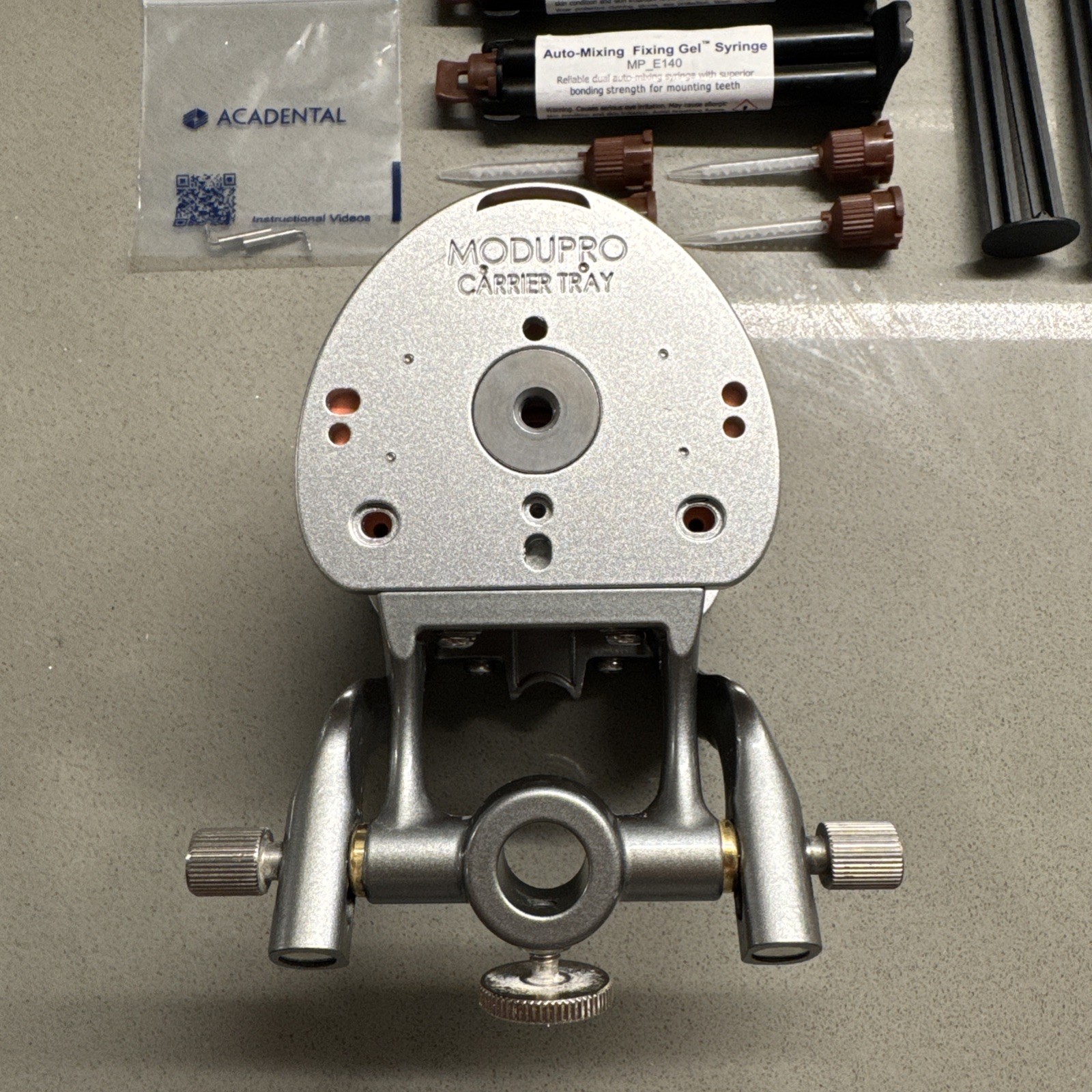 ModuPRO Dental Articulator with Case, Apex Putty, Fixing Gel, and Screwdriver